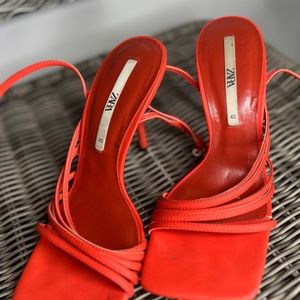 Zara orange heel
